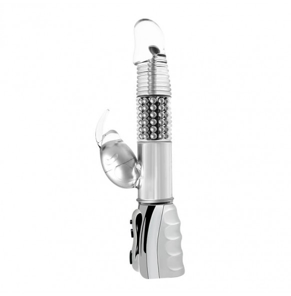 BAILE - ALICE Rabbit Swing Rotating Beads Vibrator (Battery - Transparent)